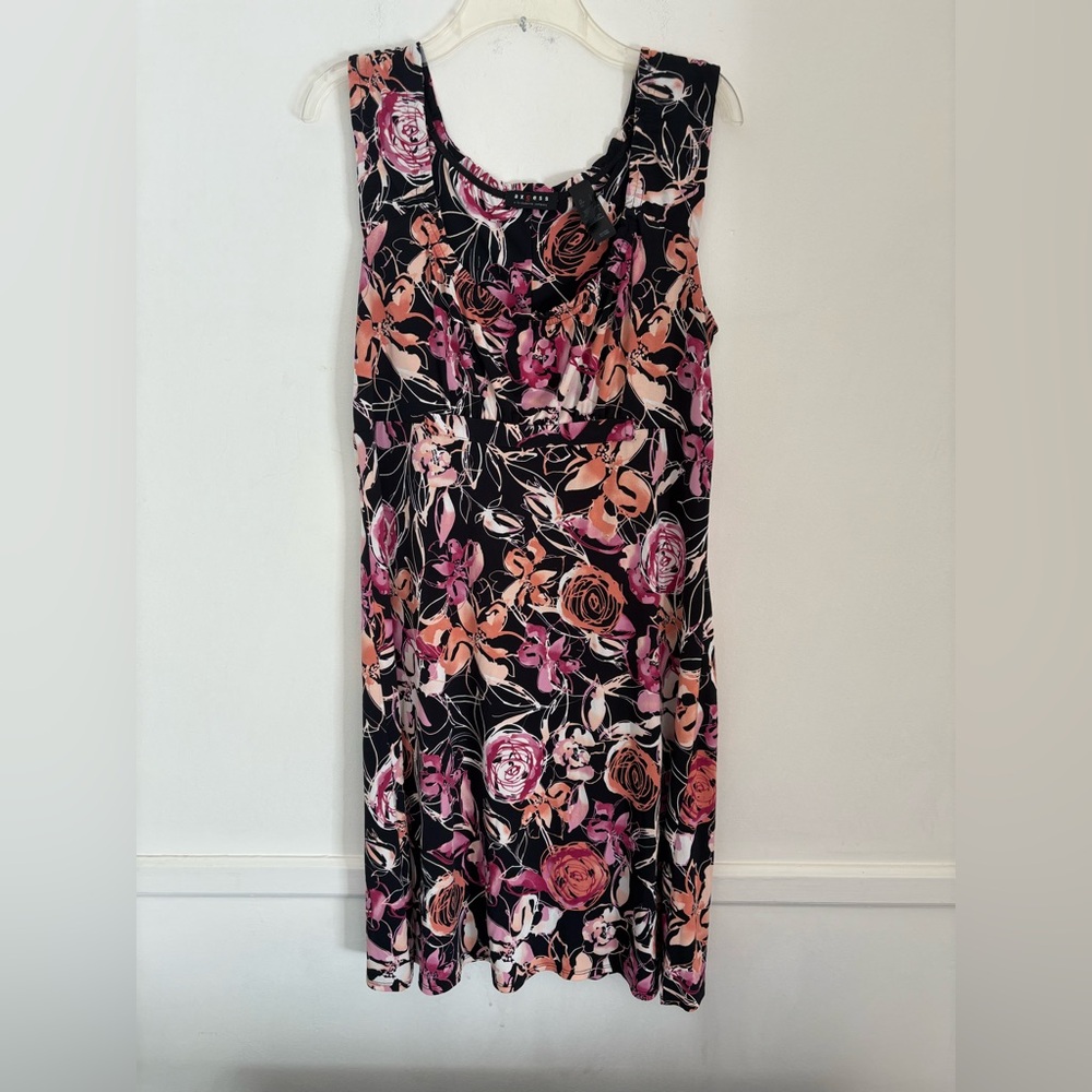 Axcess ( a Liz Claiborne Co) Women’s Sleeveless Dress-Beautiful Floral -Sz L